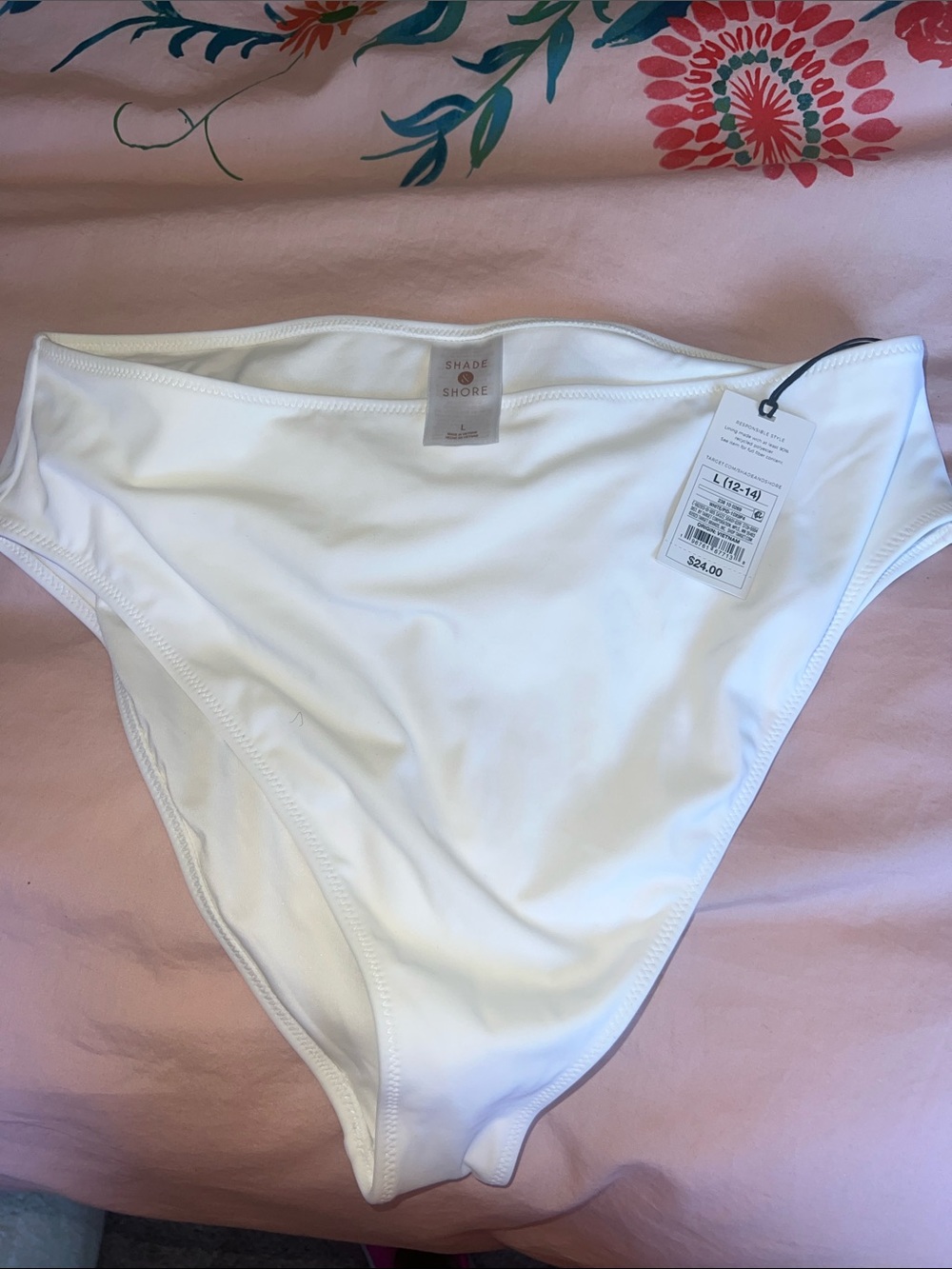 Shade & Shore White High-Rise Bikini Bottom